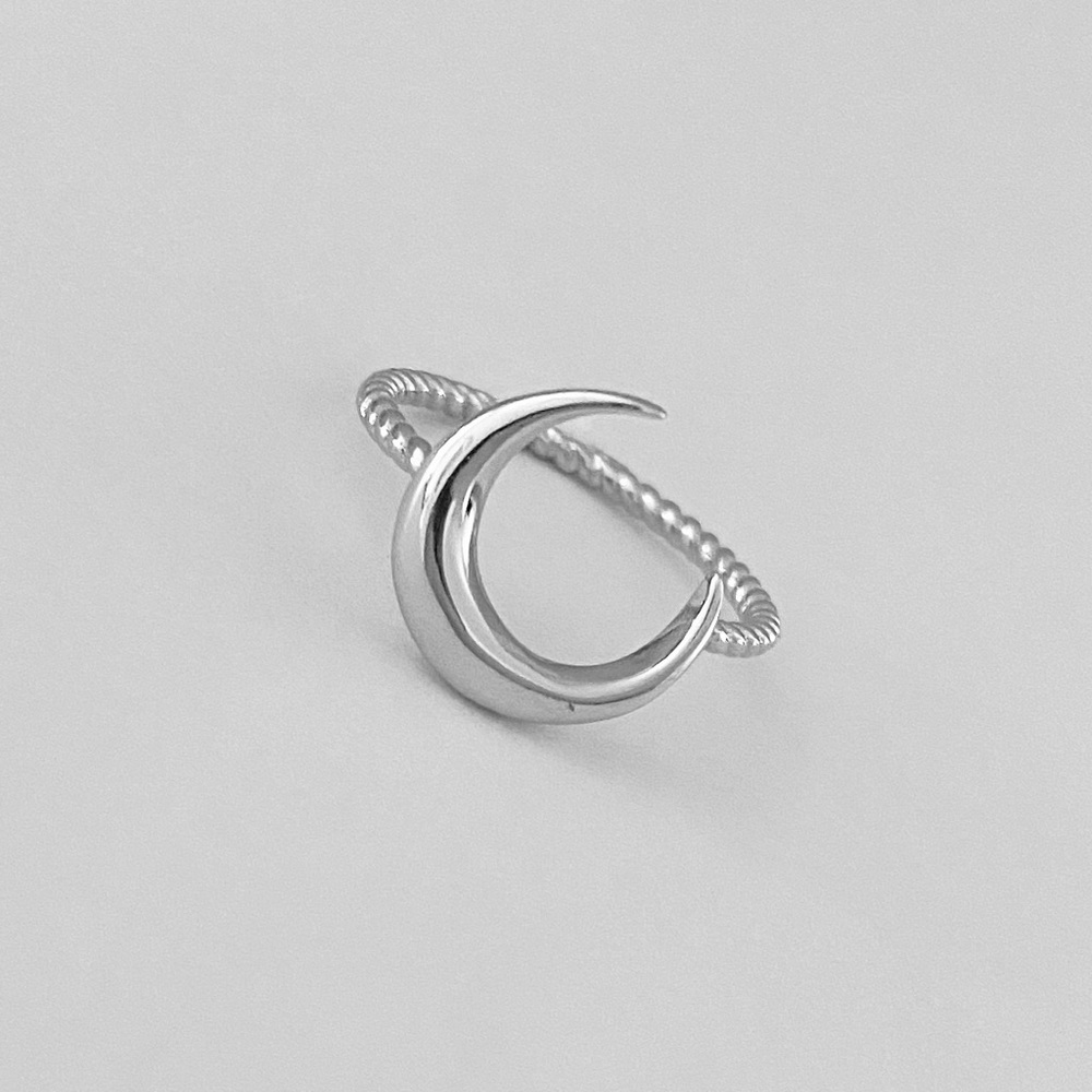 🌙TOP SELLER🌙 Sterling Silver Crescent Moon Ring - Picture 1 of 15